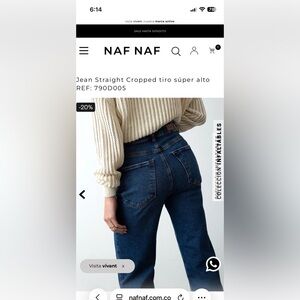 NAF NAF Dark Blue High Rise Jeans